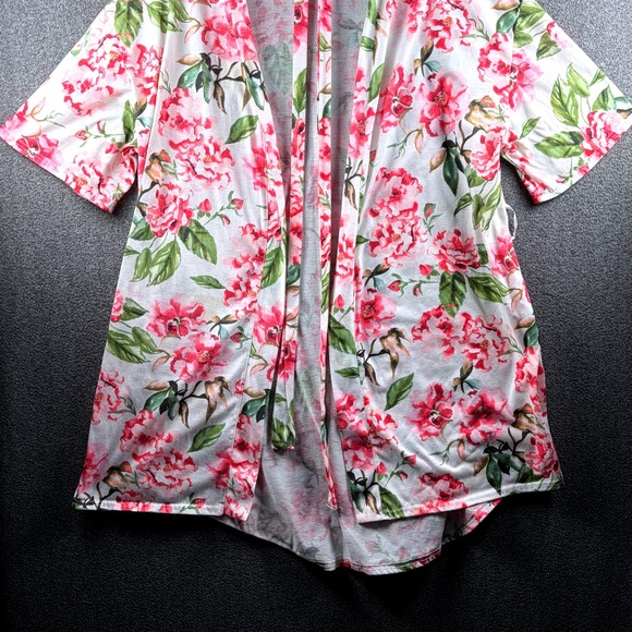 Show Me Your MuMu Women's Floral Kimono Belted Robe Short Sleeve Lightweight OS - Picture 2 of 10